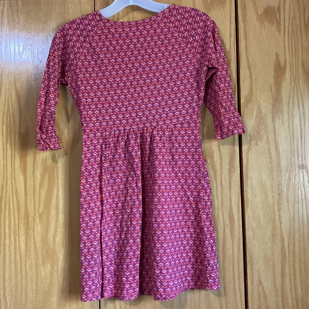 Girls orange and blue print dress